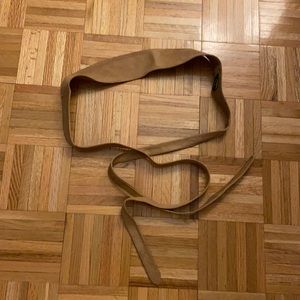 Faux leather wrap belt